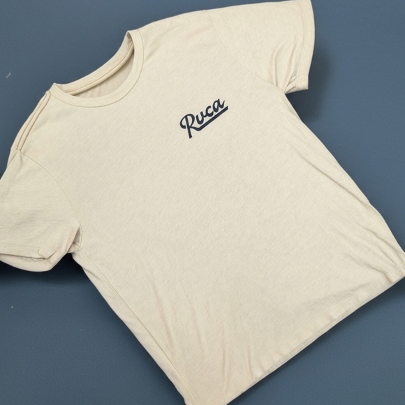 RVCA Other - RVCA Slim Fit Graphic Print Beige Balance of Opposites Men's L T-Shirt